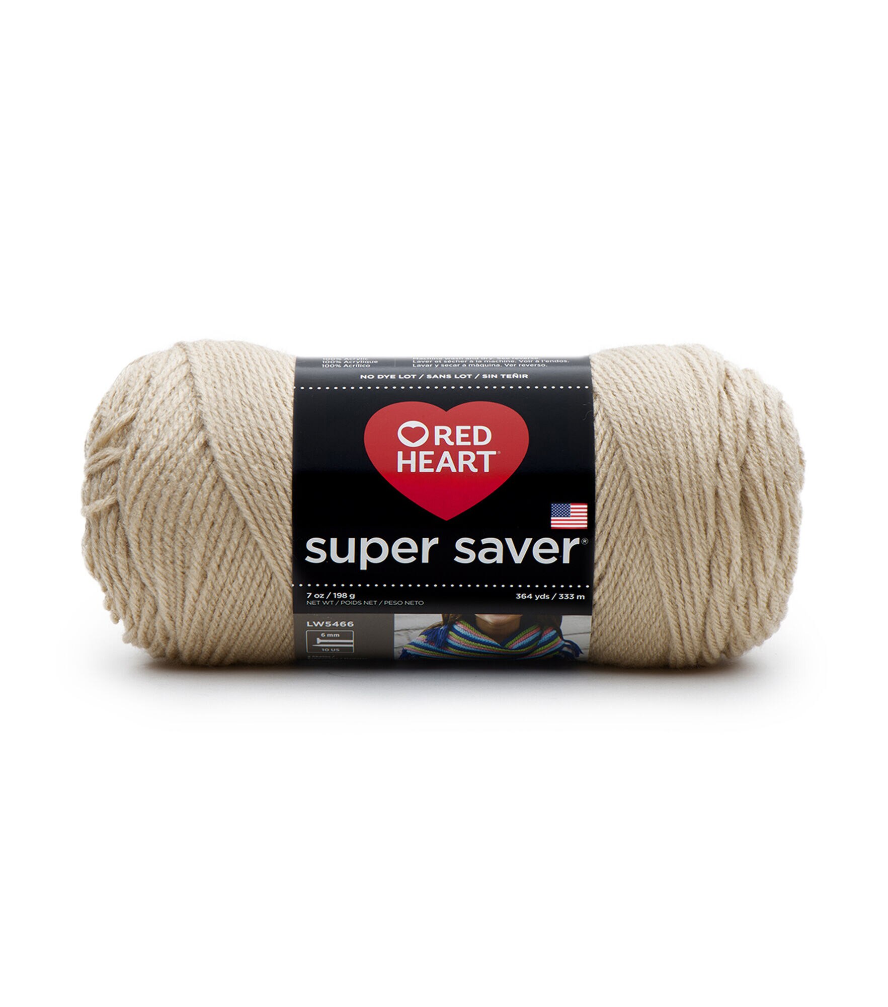 Red Heart Super Saver Worsted Acrylic Yarn, Buff, hi-res