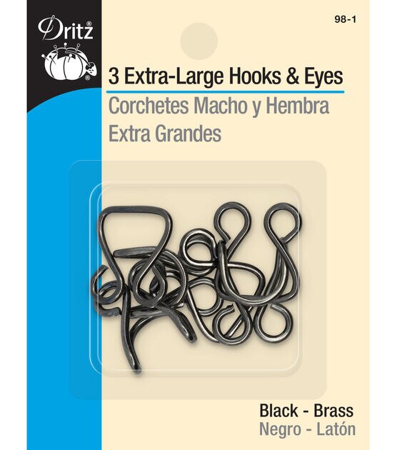 60 Set Sewing Hook and Eye Latch for Clothing, Bra Hooks