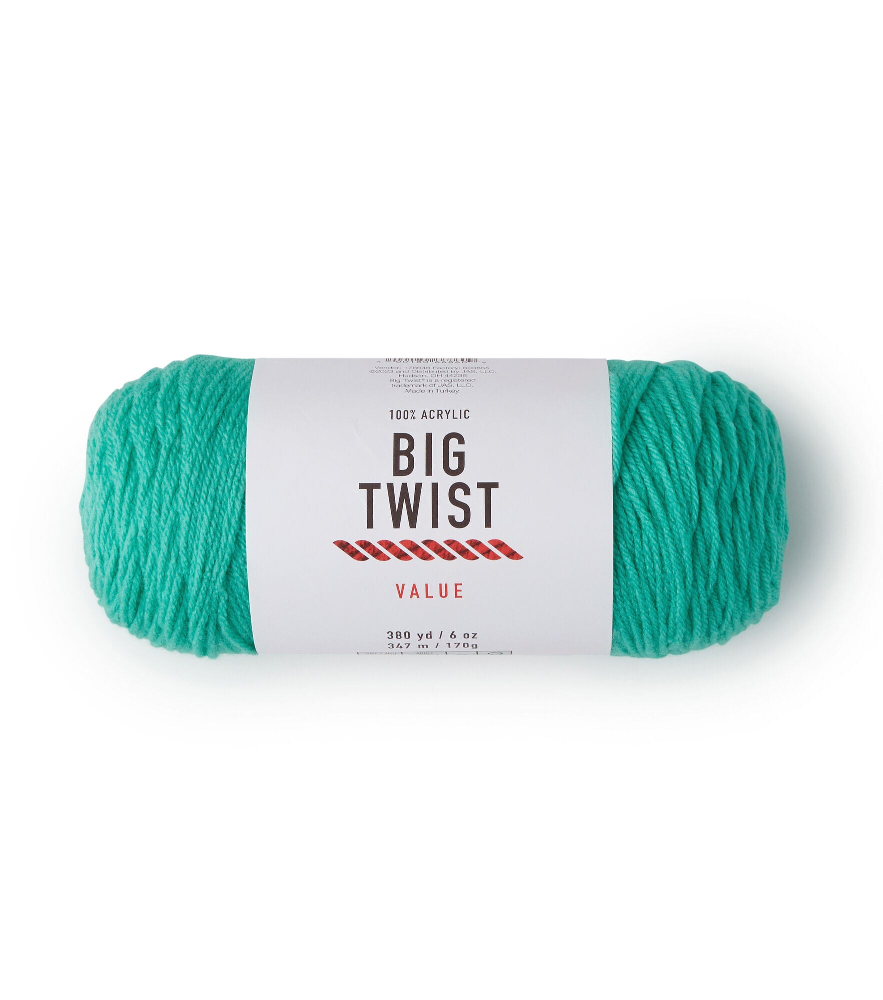 Value 380yd Worsted Acrylic Yarn by Big Twist, Jade Green, hi-res