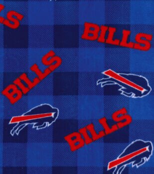 Fabric Traditions Buffalo Bills Fleece Fabric Buffalo Check