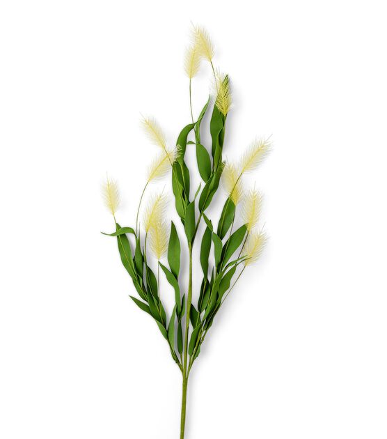 32" Spring Yellow Feathers & Grass Stem by Bloom Room