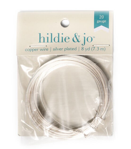 8yds Silver Plated 20 gauge Copper Wire by hildie & jo