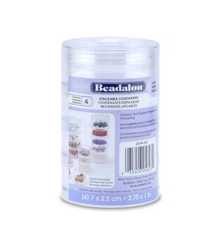 Beadalon Medium Bead Storage Stackable Containers Five Per Stack