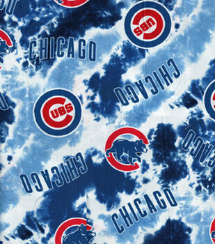 Stitches Chicago Cubs Baseball Tie Dye T-Shirt Small