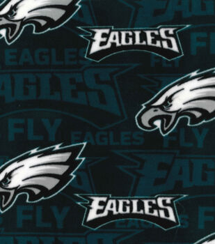 NFL Philadelphia Eagles Retro Print Football Quilt Mask Fabric ~18” x 21” ~  FQ