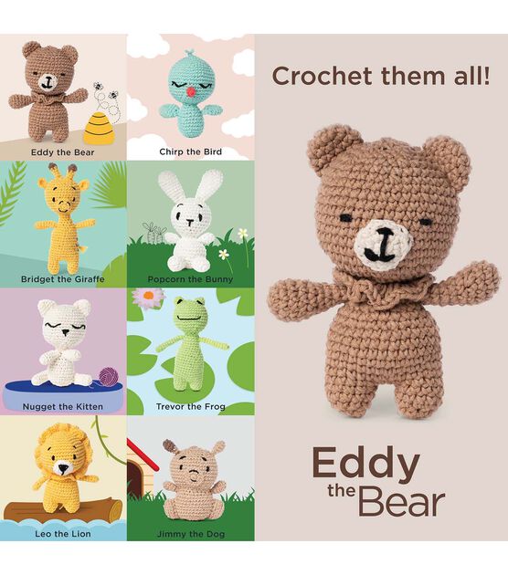 Red Heart Eddy The Bear Crochet Kit, , hi-res, image 8