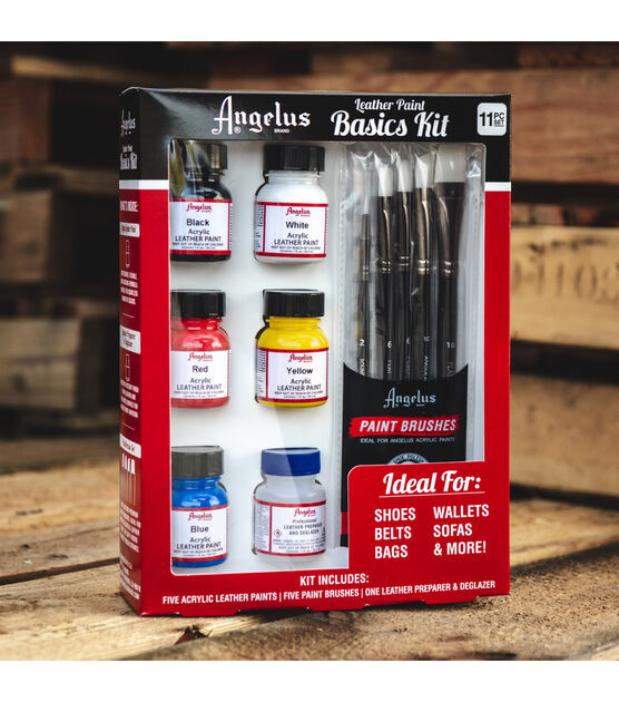 Angelus Leather Paint and Brushes Basics Starter Set, Shop Today. Get it  Tomorrow!