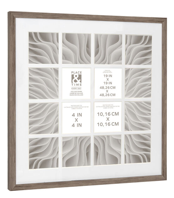 19" x 19" Natural 16 Photo Collage Frame by Place & Time, , hi-res, image 2