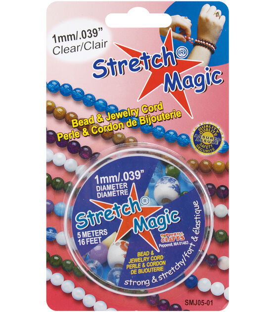 1mm Glitter Silver Stretch Magic Bead & Jewelry Cord 16 Feet
