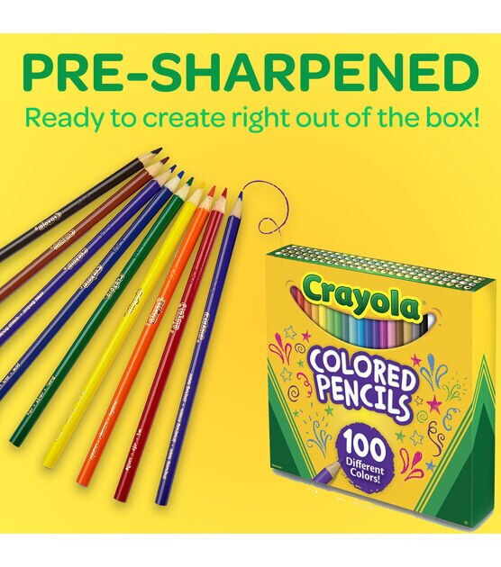 Crayola 100ct Sharpened Colored Pencils