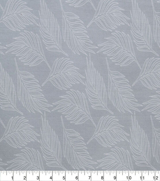 White Ferns on Gray Quilt Cotton Fabric by Quilter's Showcase | JOANN