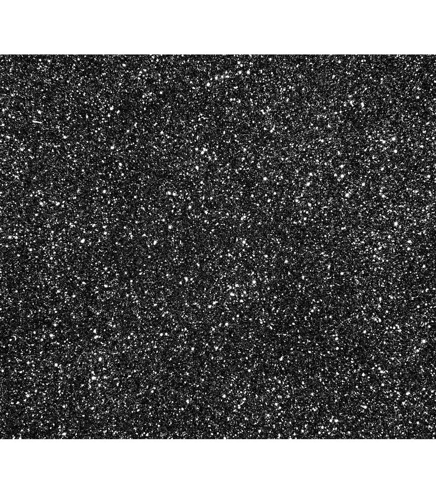 Cricut Joy 5.5" x 19" Glitter Smart Iron On Roll, Black Glitter, swatch, image 1