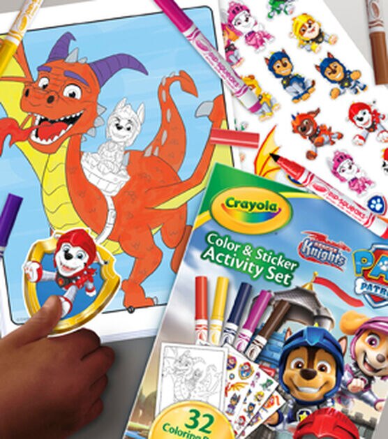 Crayola 87ct Paw Patrol Coloring Pages & Stickers With Pipsqueak Markers, , hi-res, image 4