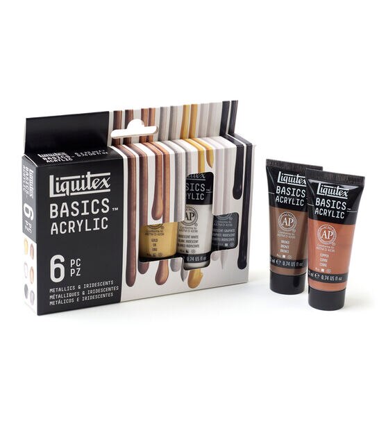 Liquitex Basics Acrylic Paint Set Metallic, , hi-res, image 4