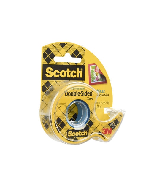 Scotch Double Sided Tape with Liner 1 Width x 36 yd Length 3 Core Permanent  Adhesive Backing Removable Non yellowing Photo safe Glossy 1 Pack Clear -  Office Depot