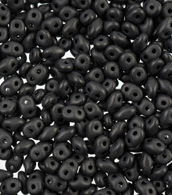 Black Matte Finish Czech Glass Mushroom Beads (8mm) (SCG104)