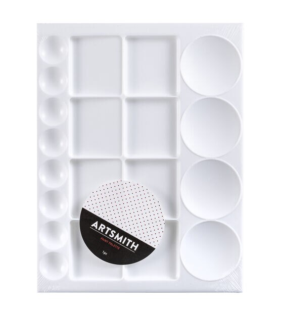 13" Plastic Paint Palette With 4 Slants & 8 Wells by Artsmith