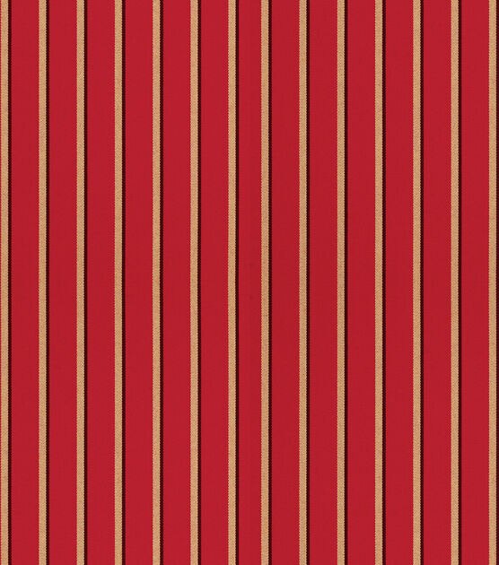 Sunbrella Outdoor Stripe Fabric 54" Harwood Crimson
