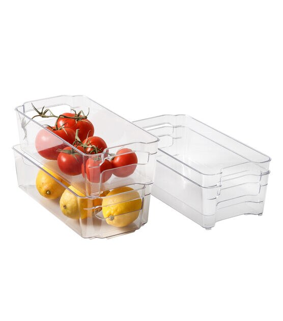 Simplify 14 x 6 Clear Plastic Storage Bin