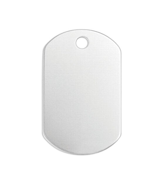 Ferraycle Blank Dog Tags Aluminum Tags Rectangle Blank Discs Aluminum Tag  Blanks Blank Metal Stamping Tags for DIY Decorative Craft Pet Dog Tags (50