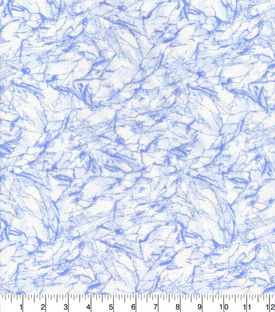 Blue Blender Christmas Metallic Cotton Fabric, , hi-res, image 2