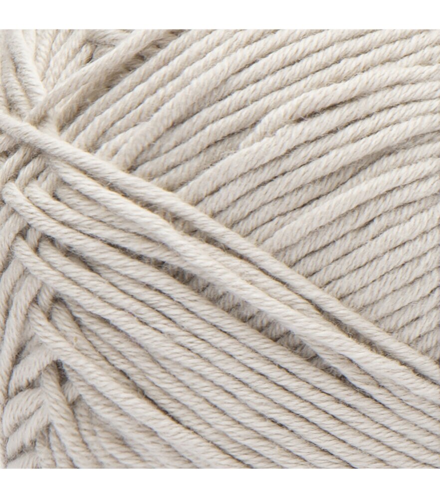 Bernat Softee 254yds Light Weight Cotton Yarn, Feather Gray, swatch, image 11