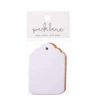 Park Lane Tags with String - Cartouche White - Stickers & Embellishments - Paper Crafts & Scrapbooking