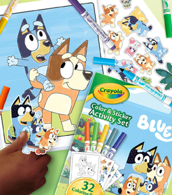 Crayola 87ct Bluey Color & Sticker Activity Set With Pipsqueak Markers, , hi-res, image 2