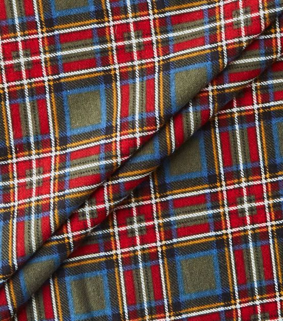 Eddie Bauer Green Tartan Plaid Flannel Prints Fabric, , hi-res, image 3