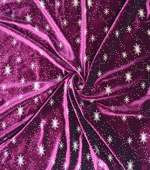 SALE Velvet Flocked Sparkle Stretch Sheer Fabric 6649 Orchid, by the yard