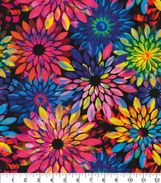 Fabric Traditions Large Brights Large Floral Premium Cotton Fabric, , hi-res, image 2