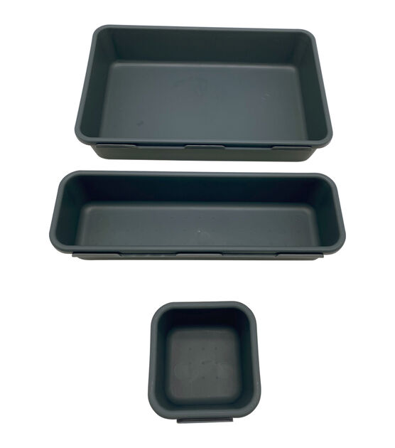 8pc Gray Plastic Modular Organizers by Top Notch, , hi-res, image 3