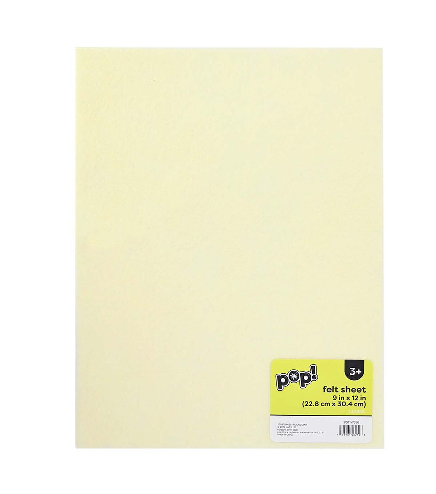 9" x 12" Felt Sheets by POP!, Antique White, hi-res