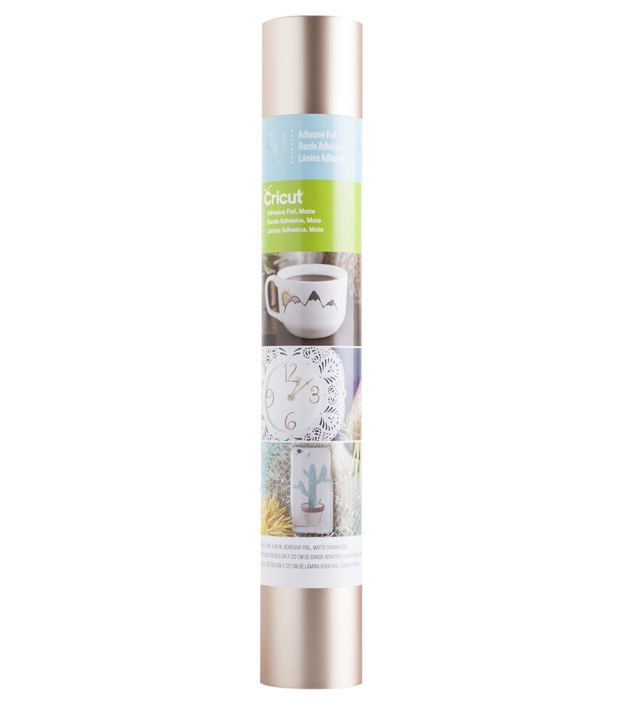 Cricut 12" x 48" Matte Adhesive Foil Roll, Champagne, swatch