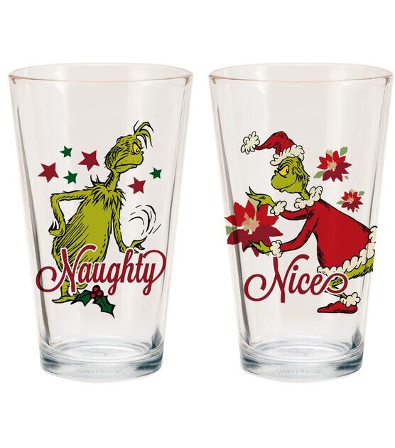 Grinch My Day Christmas Beer Can Glass Tumbler