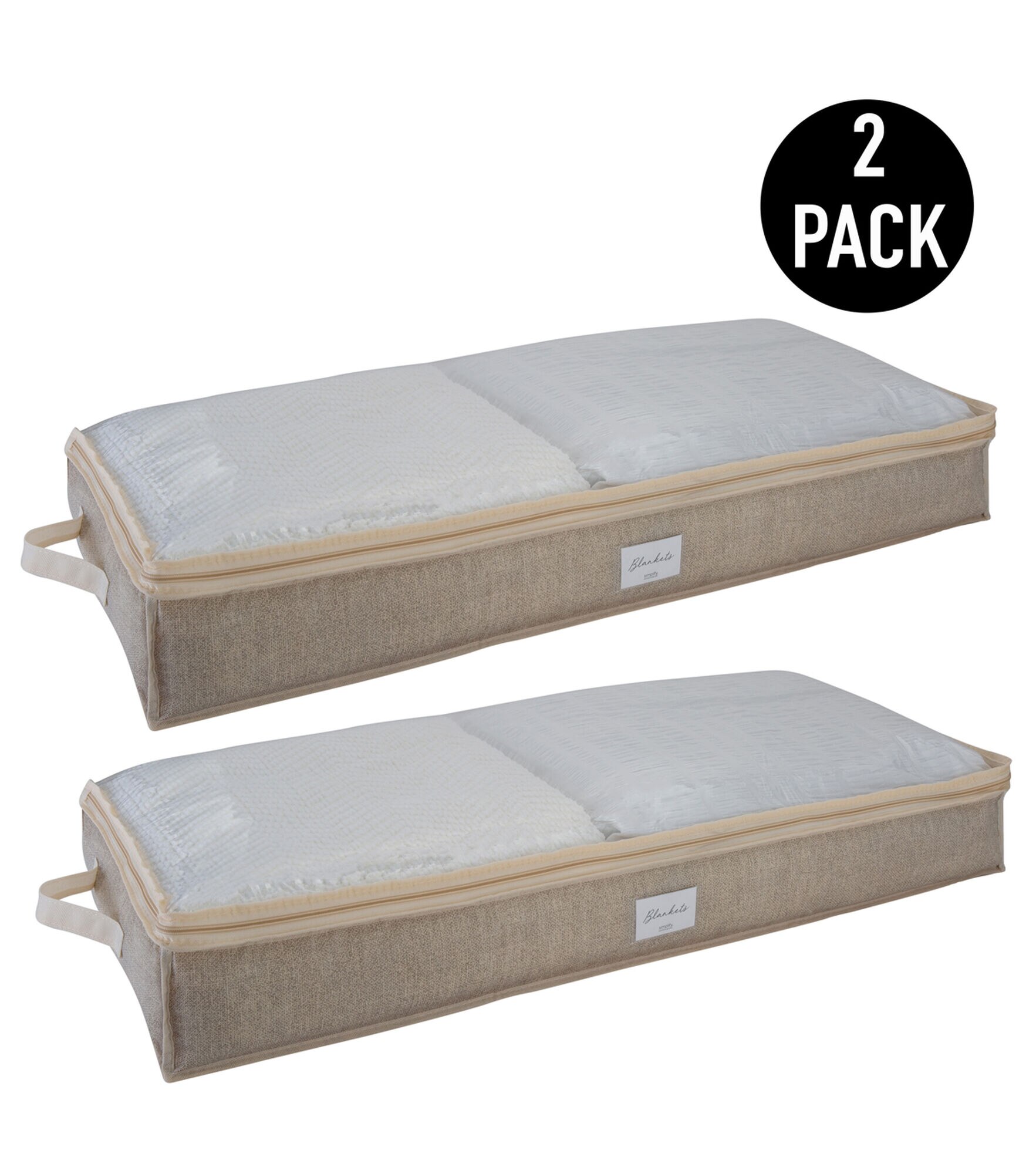 Simplify 2 Pack Blanket Storage Bag in Heather Grey