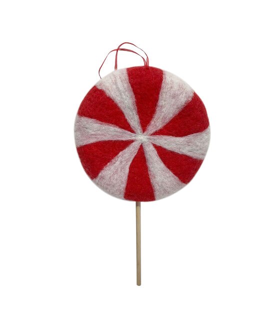 Holiday Time Red & White Peppermint Candy Shaped Christmas