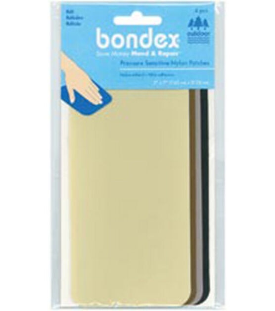 Wrights 4pk Neutrals Bondex Pressure Sensitive Nylon Adhesive Patches