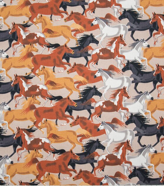 Horse Allover Super Snuggle Flannel Fabric, , hi-res, image 2