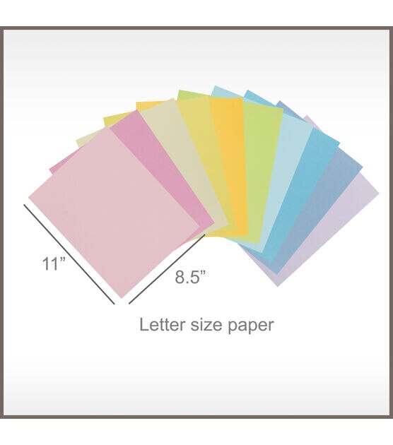 Pack of 125 Card Stock Paper 8.5 x 11 Inches Assorted Pastel Colors Crafts  Home