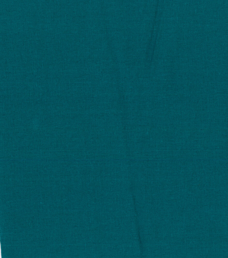 Linen Look Fabric Solid, Deep Lake, swatch