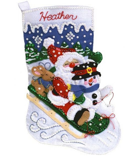 Janlynn 10" x 16.5" Christmas Fun Felt Stocking Kit