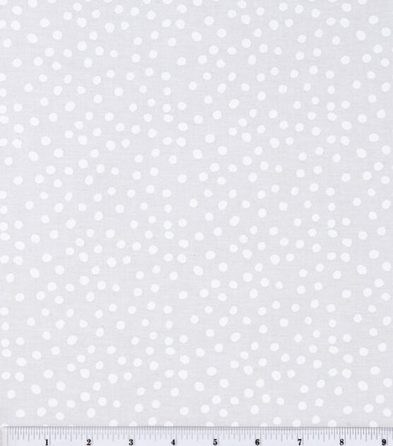 Irregular Dots on White Quilt Cotton Fabric by Keepsake Calico