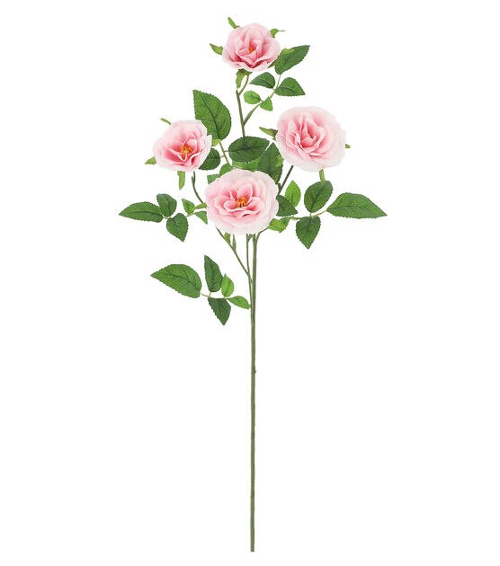 26" Spring Pink Rose Stem by Bloom Room
