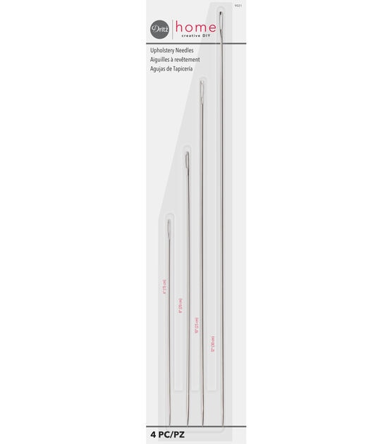 Dritz Home Long Upholstery Hand Needles, 4 pc