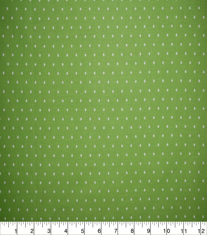 Pin Dots Quilt Cotton Fabric by Quilter's Showcase, Lime Green, swatch