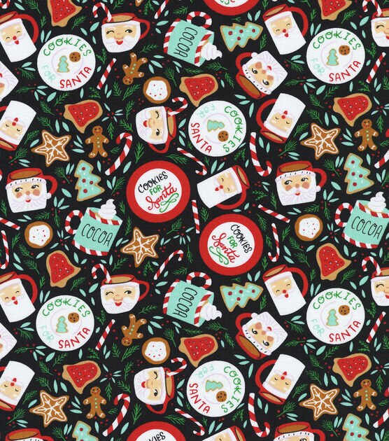 Tossed Silver Snowflakes Christmas Cotton Fabric by Joann