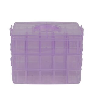 Everything Mary 6 Blue 10 Compartment Plastic Storage Box With
