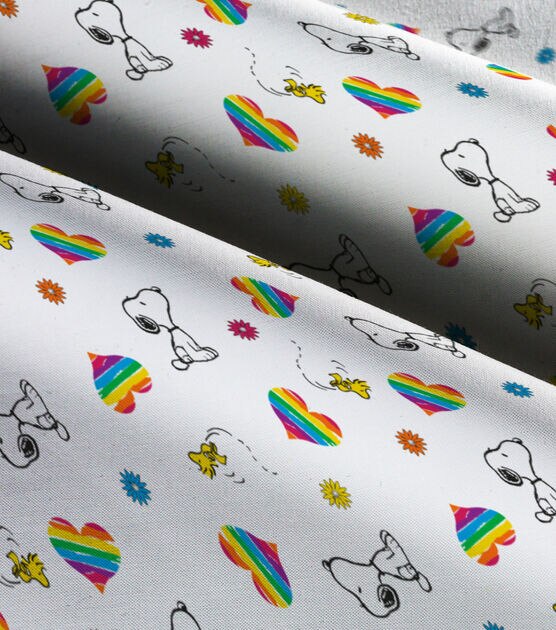 Peanuts Snoopy Rainbow Springtime Cotton Fabric, , hi-res, image 3