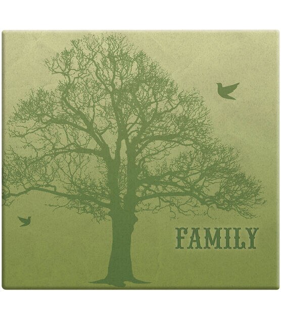 MBI 12''x12'' Post Bound Scrapbook Album with Name Window Family Tree